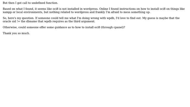 Wordpress: Connecting to external oracle database (2 Solutions!!) смотреть онлайн