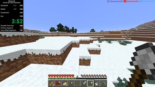 [PB] Minecraft Any% Set Seed Glitchless in 7:24 IGT 7:32 RTA смотреть онлайн
