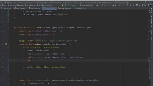 Create a Live Barcode Scanner in Android using CameraX and Firebase Vision смотреть онлайн