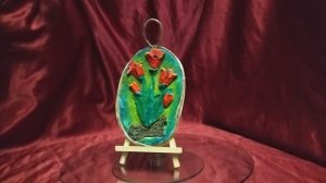 Панно из соленого теста "Тюльпаны"