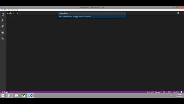 Установка расширения PHP Programming в VS Code (Windows 8.1) смотреть онлайн