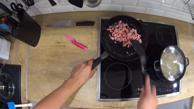 Макароны с колбасой. Простой рецепт. смотреть онлайн