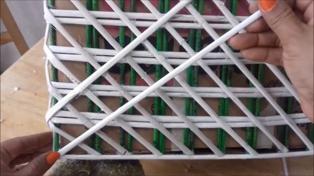 Cestería de papel. Canasto de cruces.DIY смотреть онлайн