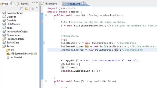 Escribir Textos en Java смотреть онлайн