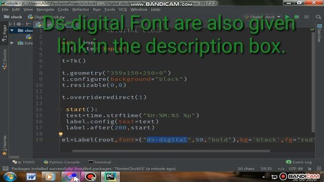How To Make Digital Clock In Python || Digital Clock In Python смотреть онлайн