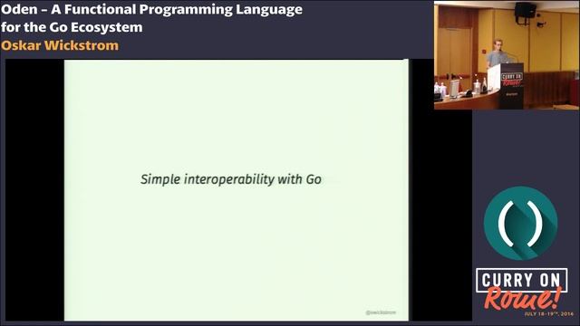 Oskar Wickström - Oden - A Functional Programming Language for the Go Ecosystem - Curry On смотреть онлайн