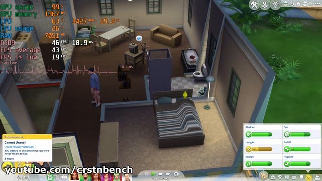 Intel Core i5 1135G7 \ Iris Xᵉ Graphics \ The Sims 4 @1080p ultra settings (16GB RAM) смотреть онлайн