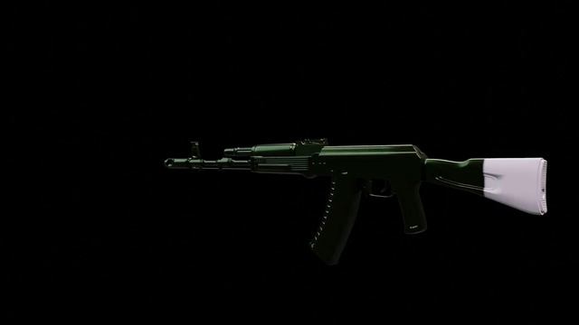 АК-74 в Blender 3D. смотреть онлайн
