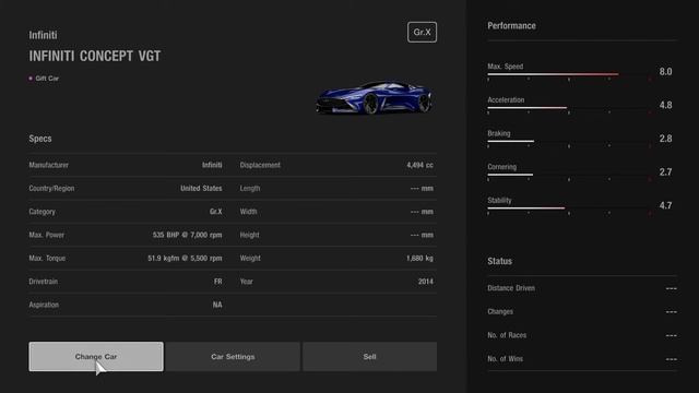 Gran Turismo™SPORT - Infiniti Concept Vision GT (Free car) смотреть онлайн