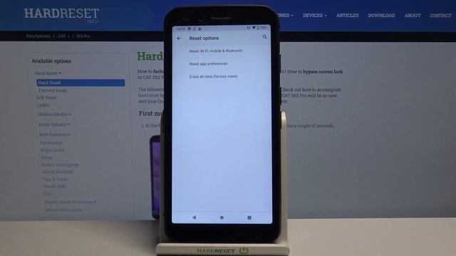 How to Factory Reset CAT S62 Pro - Hard Reset Process via Settings смотреть онлайн