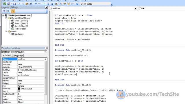 Add, Next, Prev and Search buttons in VBA || Lesson 4 смотреть онлайн