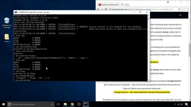 Backups y Restauraciones en Mongodb смотреть онлайн