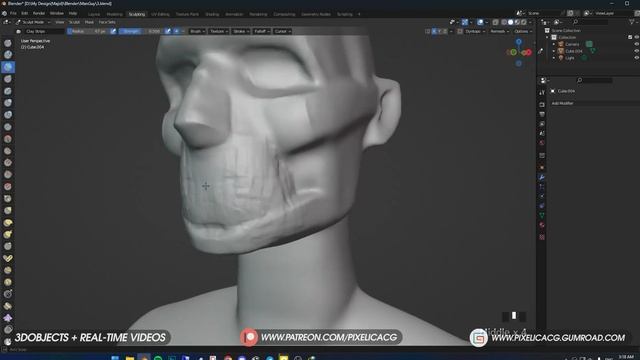 Easiest Way to Sculpt a Realistic Head In Blender смотреть онлайн