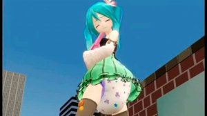 Hatsune Miku Diaper Messing (With Fart Sounds) #diapers #fart #miku