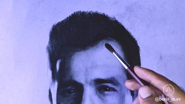 Реалистичный портрет известного таджикского певца | БАХРОМА ГАФУРИ | обычными карандашами. смотреть онлайн