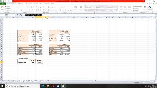 Excel #3 - Podstawowe Funkcje: Funkcje tekstowe, Czy.Błąd, Moduł liczby, Wyszukaj pionowo смотреть онлайн