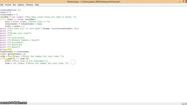 Python Programming - Vending Machine Module HD смотреть онлайн