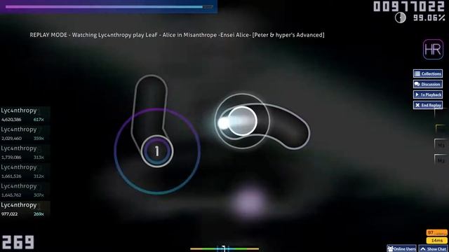 LeaF - Alice in Misanthrope [Peter & hyper's Advanced] | Osu! смотреть онлайн