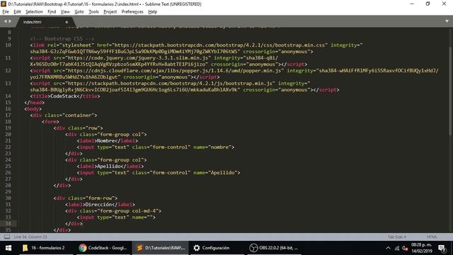 16 - Formularios: Alineaciones [Bootstrap 4] смотреть онлайн