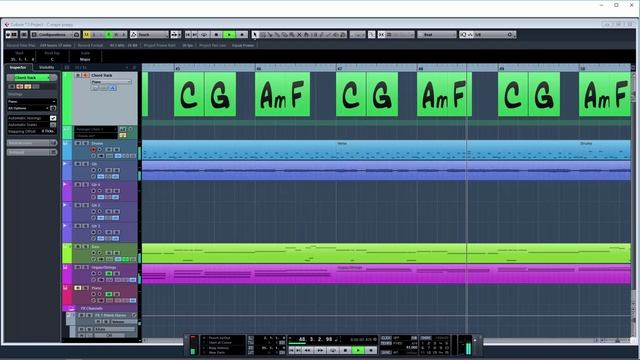 C major guitar backing track (C major/A minor) With Chords and Scales! смотреть онлайн