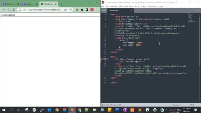 Belajar Bootstrap 5 - Utilities - Sizing смотреть онлайн