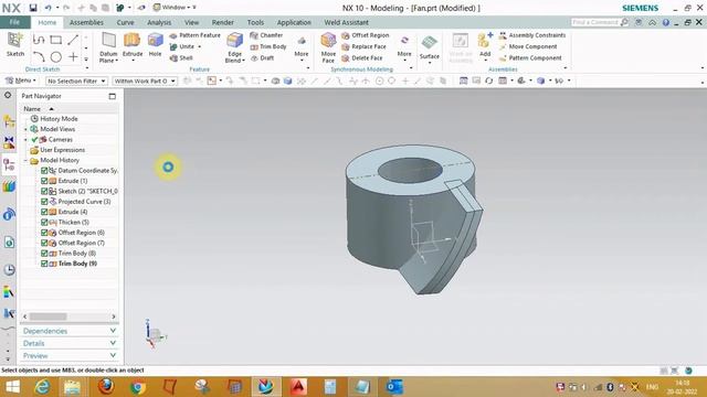 NX Unigraphics Fan Motion Simulation