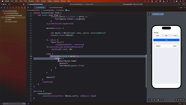 Performing Save and Filter on Enums in SwiftData смотреть онлайн