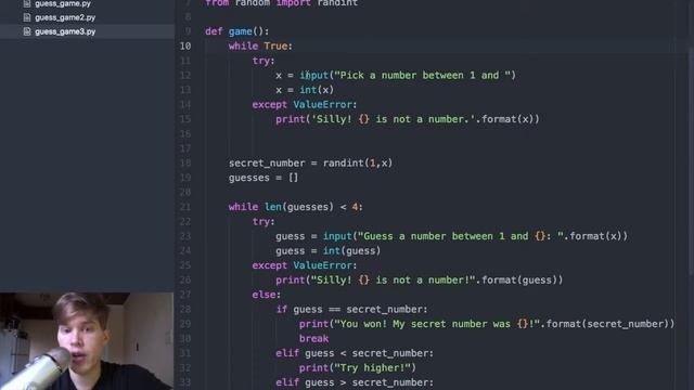Learn Python! Guess Game pt.3 смотреть онлайн