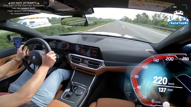 BMW 3 Series G20 330i TOP SPEED On AUTOBAHN [NO SPEED LIMIT] By AutoTopNL