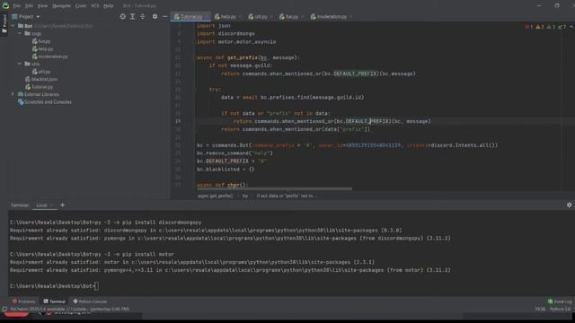 How to make a discord bot with discord.py | Episode 12 | Database Setup/Per Guild Prefix смотреть онлайн