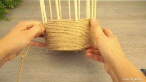 Изумительная КОРЗИНКА для цветов своими руками