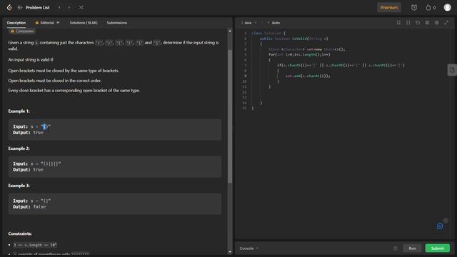 VALID PARENTHESES | | LEETCODE | | JAVA смотреть онлайн