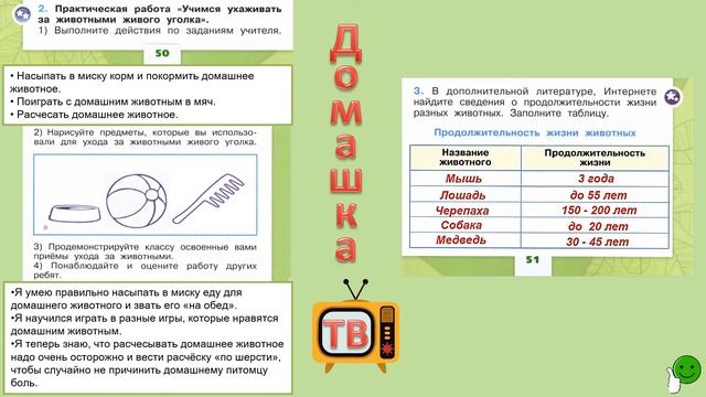 Как живут животные страницы 50-51 - Окружающий мир (рабочая тетрадь) - 1 класс 1 часть смотреть онлайн