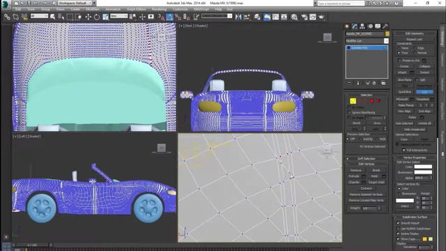 (JONY)Mazda MX-5(1998) Car Modeling 3ds max смотреть онлайн