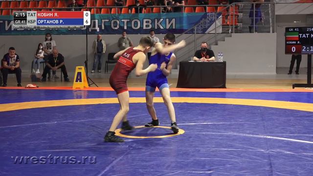 ПР-21. ГРБ. U15. 41 кг. 1/2 финала. Ярослав Кобин - Руслан Ортанов смотреть онлайн