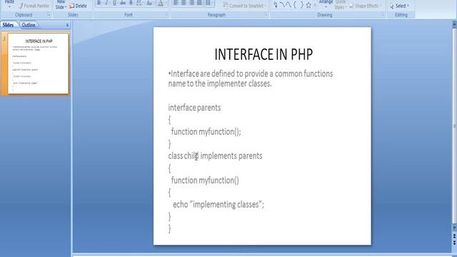 INTERFACE IN PHP смотреть онлайн