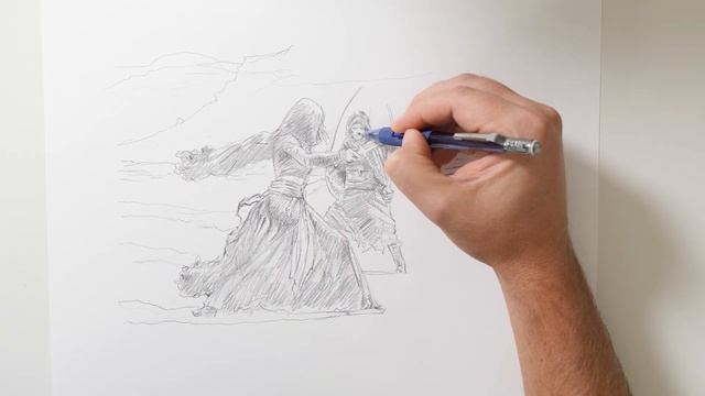 Duel of the Druids - Timelapse Drawing смотреть онлайн