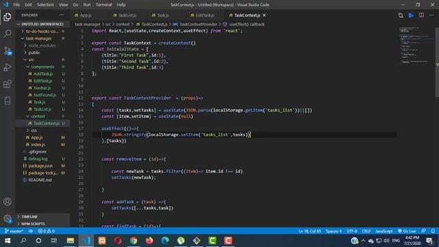 React App - Task Manager List - local storage - 1 (Arabic) смотреть онлайн