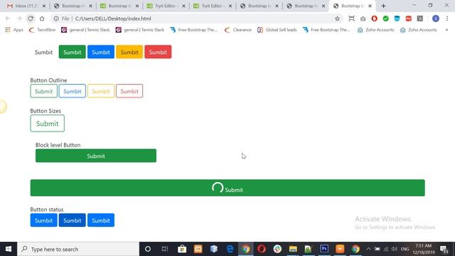 Bootstrap buttons and button groups смотреть онлайн