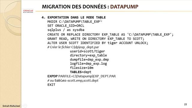 COURS ORACLE DATAPUMP смотреть онлайн