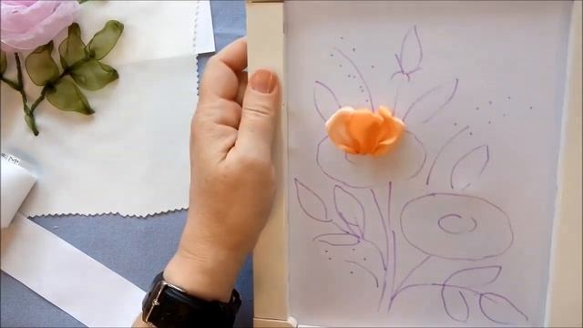 Мастер-класс. Вышивка лентами "MAJESTIK" батик. Часть 1. Вышивка розы. смотреть онлайн