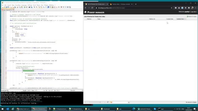 Push notification configuration with Ionic on Cordova for Android on Windows смотреть онлайн
