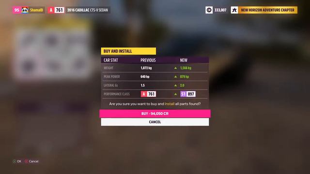 800+HP Cadillac CTS-V Sedan 2016 - Forza Horizon 5 смотреть онлайн