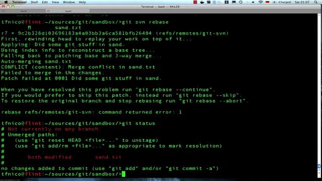 Git+SVN #3: Conflicts смотреть онлайн