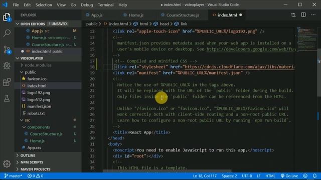 #1 - Youtube Video player and content list in react js | react js project in hindi смотреть онлайн