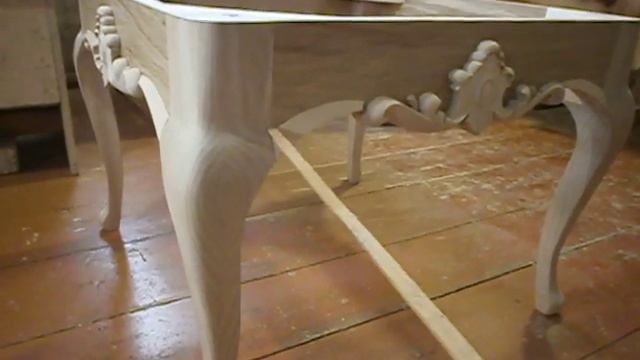 журнальный столик из массива дуба, кабриоль. смотреть онлайн