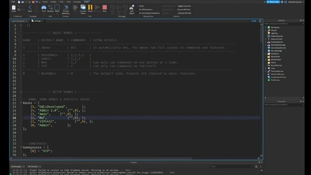 How to customize HD Admin roles in Roblox Studio 2022 смотреть онлайн