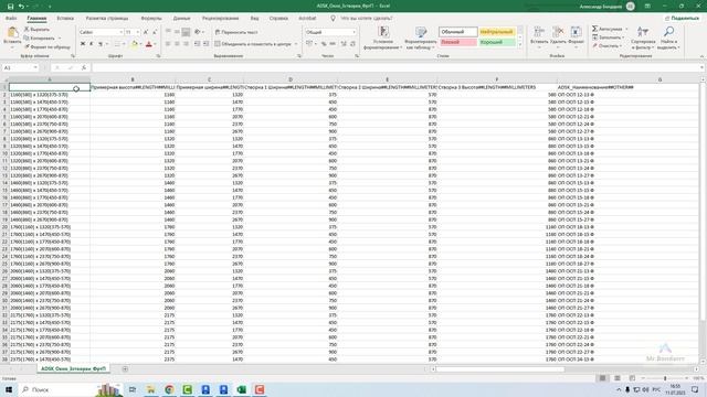 Список типоразмеров (правка) смотреть онлайн