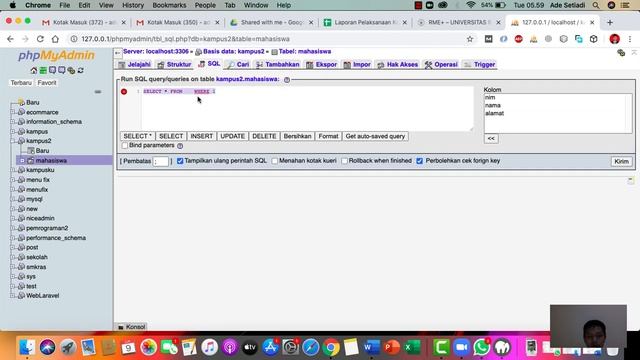 Pertemuan 14 - Pemrograman II (PHP dan MySQL ) - xampp phpmyadmin localhost php tutorial query смотреть онлайн