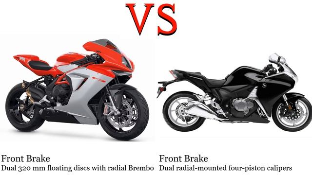 MV Agusta F3 675 vs Honda VFR 1200 F Test specification comparison смотреть онлайн